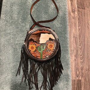 Cowhide Canteen Purse